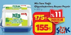MİS TAM YAĞLI OLGUNLAŞTIRILMIŞ BEYAZ PEYNİR 600 G MİS TAM YAĞLI OLGUNLAŞTIRILMIŞ BEYAZ PEYNİR 600 G